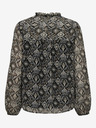 ONLY Beige und schwarz gemusterte Damenbluse ONLY Ditsy