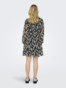 ONLY Beige-schwarzes gemustertes Damen-Kleid ONLY Cera
