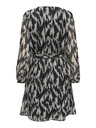 ONLY Beige-schwarzes gemustertes Damen-Kleid ONLY Cera