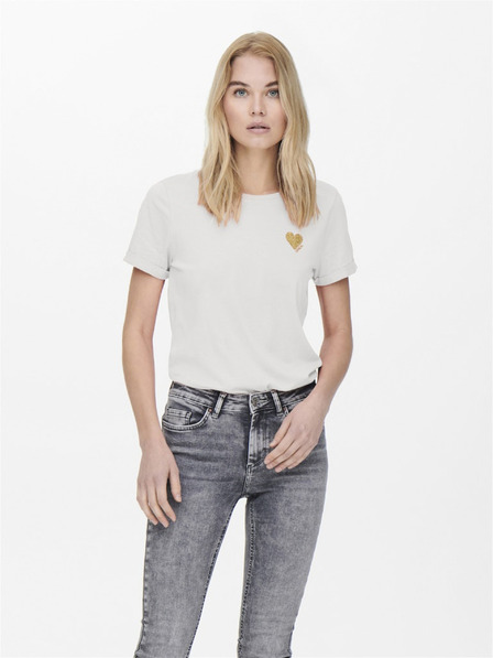 ONLY Weißes Damen T-Shirt ONLY Kita