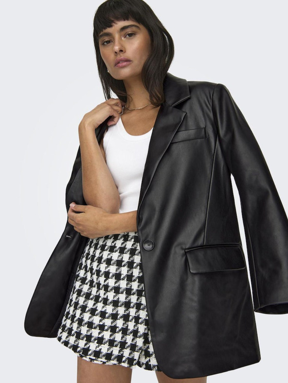 ONLY Schwarze Damen Lederjacke ONLY Lana