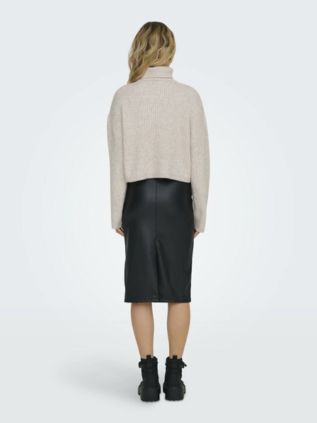 ONLY Cremefarbener Damenpullover aus Wollmischung ONLY Melanie