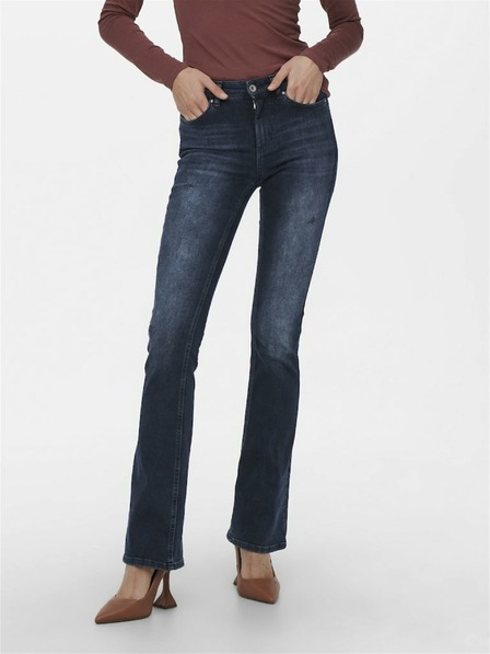 ONLY Dunkelblaue Damenjeans mit ausgestelltem Schnitt ONLY Blush