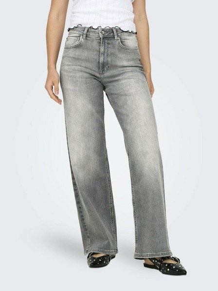 ONLY Hellgraue Damenjeans mit weiter Passform ONLY Madison