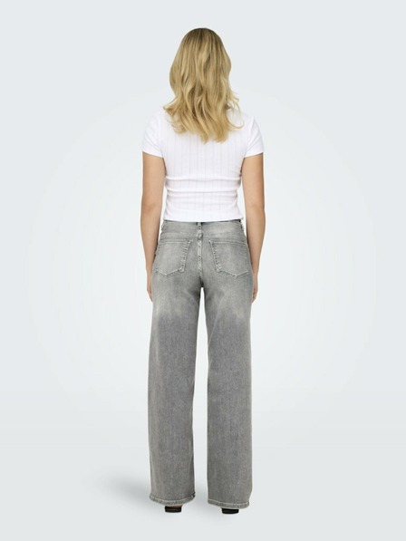 ONLY Hellgraue Damenjeans mit weiter Passform ONLY Madison