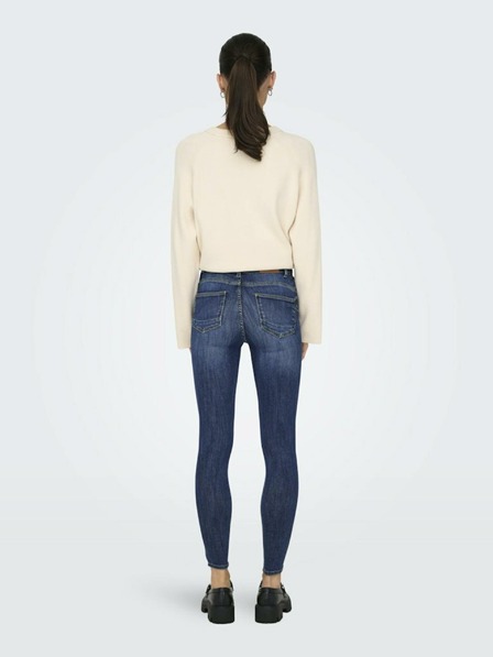 ONLY Dunkelblaue Damenjeans mit schmaler Passform ONLY Power