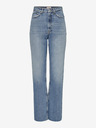 ONLY Blaue Straight-Fit-Jeans für Damen ONLY Riley