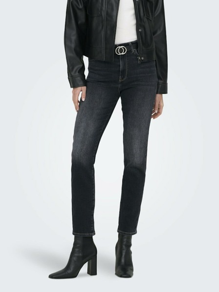 ONLY Schwarze Straight Fit Jeans für Damen ONLY Emily