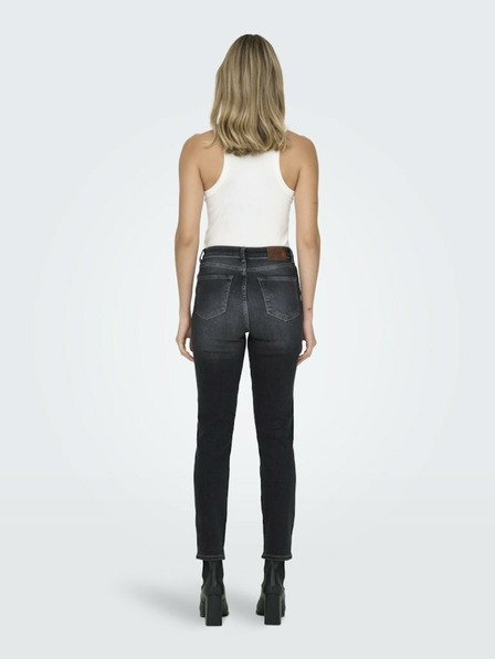 ONLY Schwarze Straight Fit Jeans für Damen ONLY Emily