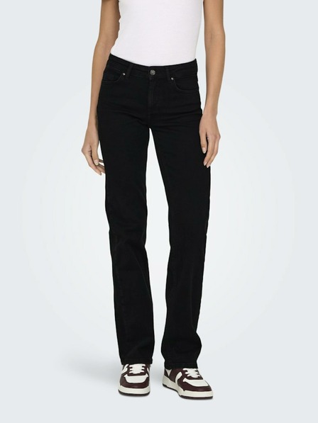ONLY Schwarze Straight Fit-Jeans für Damen ONLY Blush