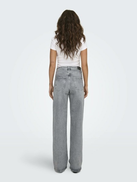 ONLY Hellgraue Damenjeans mit weiter Passform ONLY Juicy