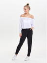 ONLY Schwarze Cropped-Hose mit hoher Taille ONLY Poptrash