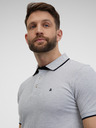Jack & Jones Grau gestreiftes Poloshirt Jack & Jones Paulos