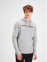 Jack & Jones Grau gestromter bedruckter Kapuzenpullover Jack & Jones
