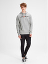 Jack & Jones Grau gestromter bedruckter Kapuzenpullover Jack & Jones