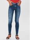 ONLY Blaue Skinny-Fit-Jeans mit Ripstop-Effekt ONLY