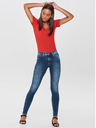 ONLY Blaue Skinny-Fit-Jeans mit Ripstop-Effekt ONLY