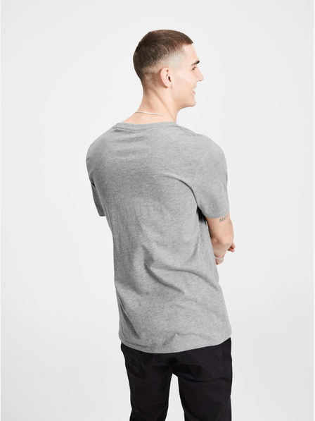 Jack & Jones Jack & Jones grau gestreiftes bedrucktes Poloshirt