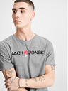 Jack & Jones Jack & Jones grau gestreiftes bedrucktes Poloshirt