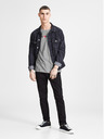 Jack & Jones Jack & Jones grau gestreiftes bedrucktes Poloshirt
