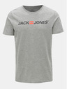 Jack & Jones Jack & Jones grau gestreiftes bedrucktes Poloshirt