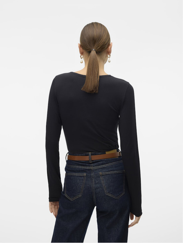 Vero Moda Schwarzes Vero Moda Lulu-T-Shirt für Frauen