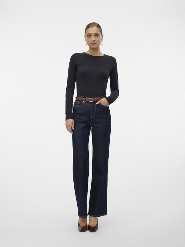 Vero Moda Schwarzes Vero Moda Lulu-T-Shirt für Frauen