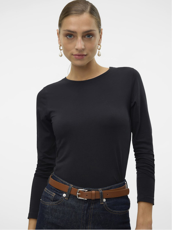 Vero Moda Schwarzes Vero Moda Lulu-T-Shirt für Frauen