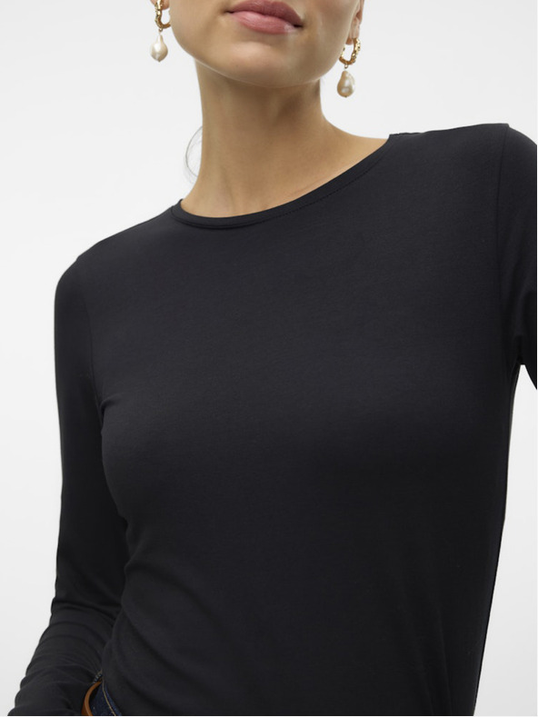 Vero Moda Schwarzes Vero Moda Lulu-T-Shirt für Frauen