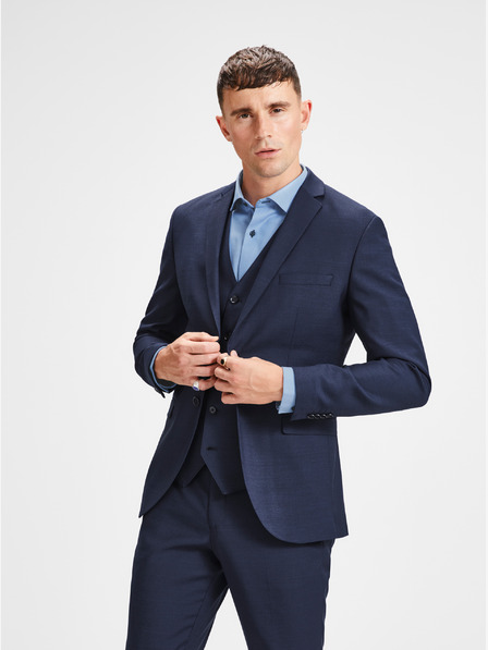 Jack & Jones Jack & Jones Laris dunkelblaue Anzugjacke aus Wollmischung