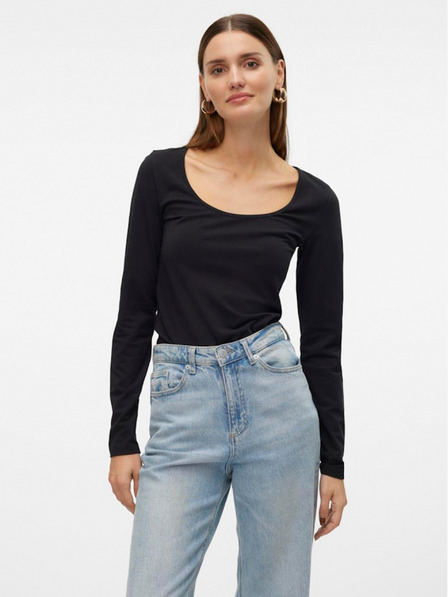 Vero Moda Schwarzes Vero Moda Lulu-T-Shirt für Frauen