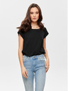 ONLY Schwarze Bluse mit Rückenreißverschluss ONLY Vic