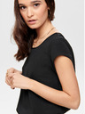 ONLY Schwarze Bluse mit Rückenreißverschluss ONLY Vic