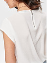 ONLY Cremefarbene Bluse mit Rückenreißverschluss ONLY Vic