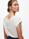 ONLY Cremefarbene Bluse mit Rückenreißverschluss ONLY Vic