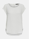 ONLY Cremefarbene Bluse mit Rückenreißverschluss ONLY Vic