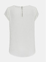 ONLY Cremefarbene Bluse mit Rückenreißverschluss ONLY Vic