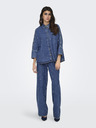 ONLY Blaues Damen-Denim-Shirt ONLY Grace