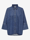 ONLY Blaues Damen-Denim-Shirt ONLY Grace