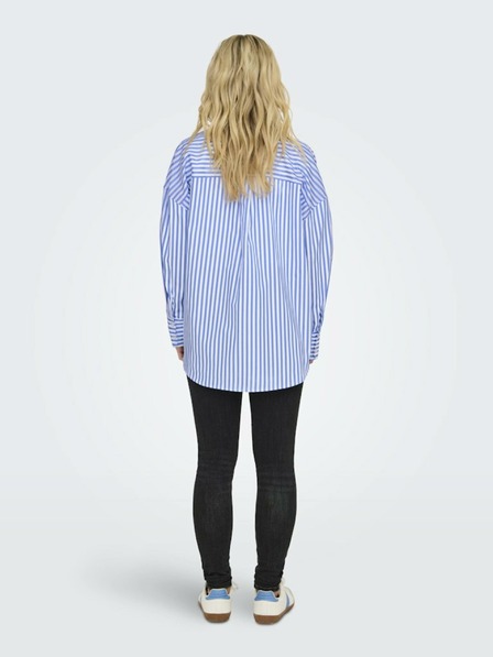 Jacqueline de Yong Weiß-blau gestreiftes JDY Damen-Shirt Vesper