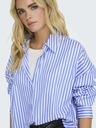 Jacqueline de Yong Weiß-blau gestreiftes JDY Damen-Shirt Vesper