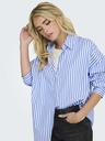 Jacqueline de Yong Weiß-blau gestreiftes JDY Damen-Shirt Vesper