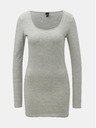 Vero Moda Grau gestreiftes Basic-Langarmshirt VERO MODA Maxi-Shirt