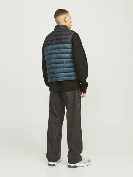 Jack & Jones Schwarze und blaue Jack & Jones Steppweste für Herren