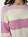 ONLY Rosa gestreifter Pullover für Frauen ONLY