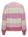 ONLY Rosa gestreifter Pullover für Frauen ONLY