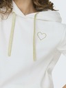 ONLY Weißer Damen-Kapuzenpullover ONLY