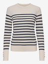 Jacqueline de Yong Blauer und beiger JDY Malou Damen Pullover mit Streifen