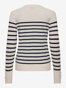 Jacqueline de Yong Blauer und beiger JDY Malou Damen Pullover mit Streifen