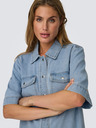 ONLY Hellblaues Damen Denim Shirt Kleid ONLY Belle